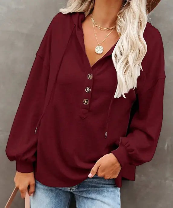 Ladies' Casual Hooded Cardigan