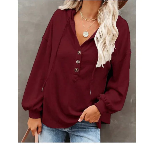 Ladies' Casual Hooded Cardigan