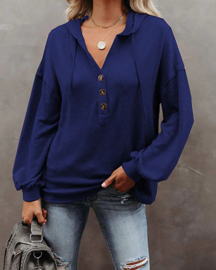 Ladies' Casual Hooded Cardigan