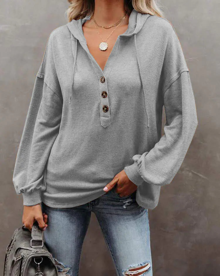 Ladies' Casual Hooded Cardigan