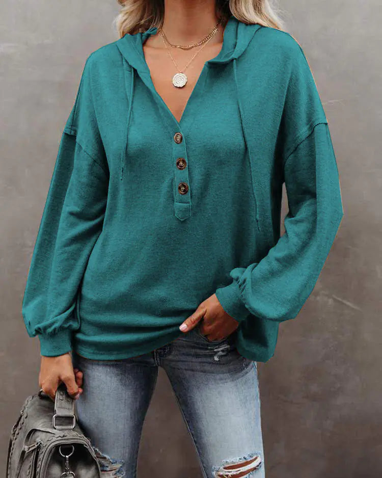 Ladies' Casual Hooded Cardigan